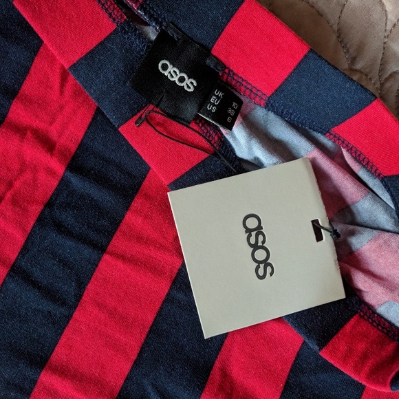 NWT ASOS striped skater skirt 6 - Picture 6 of 7